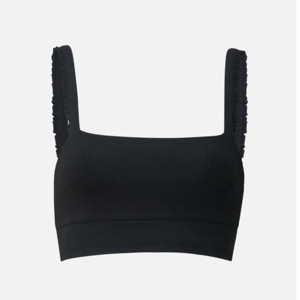 SINCERELY JULES FOR BANDIER The Rue Ruffle Bra- Black